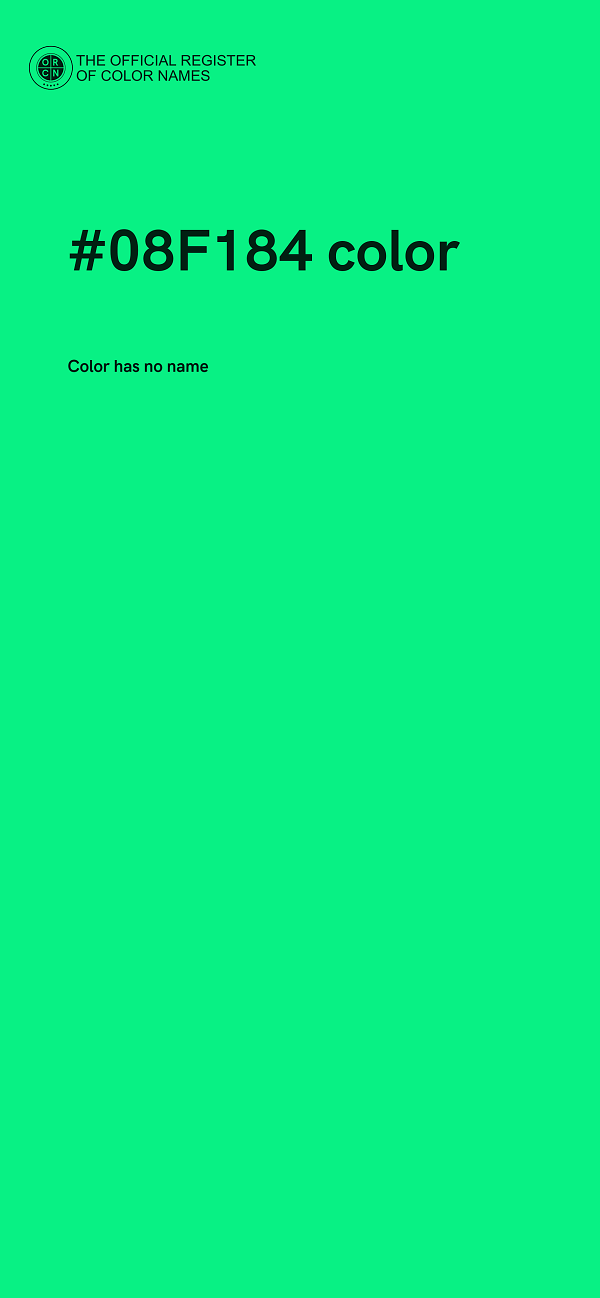 #08F184 color image