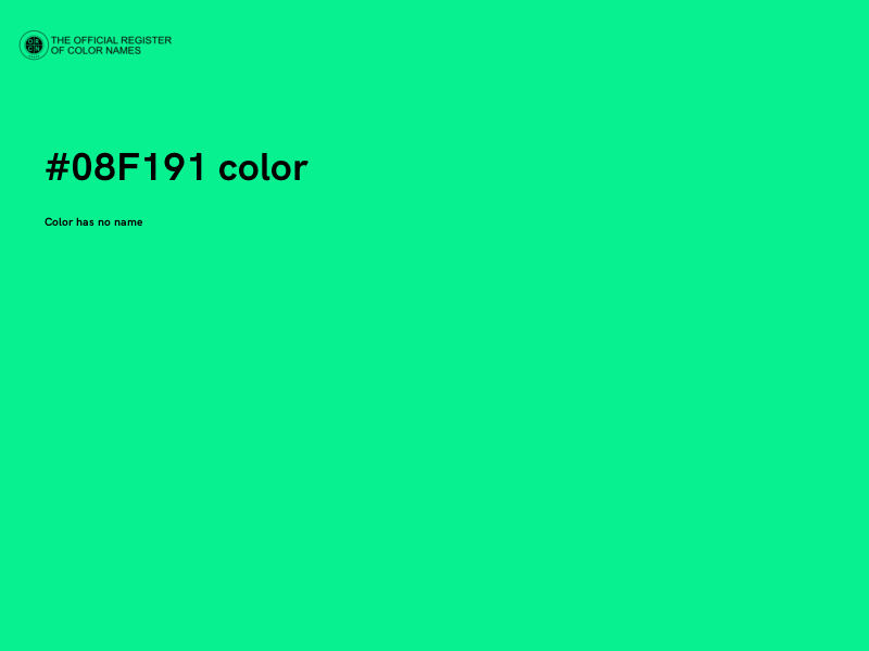 #08F191 color image