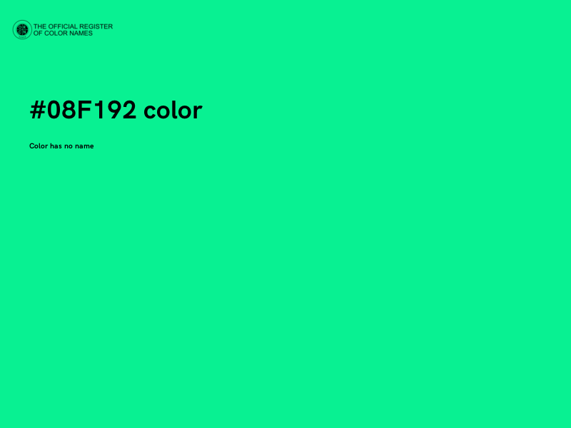 #08F192 color image