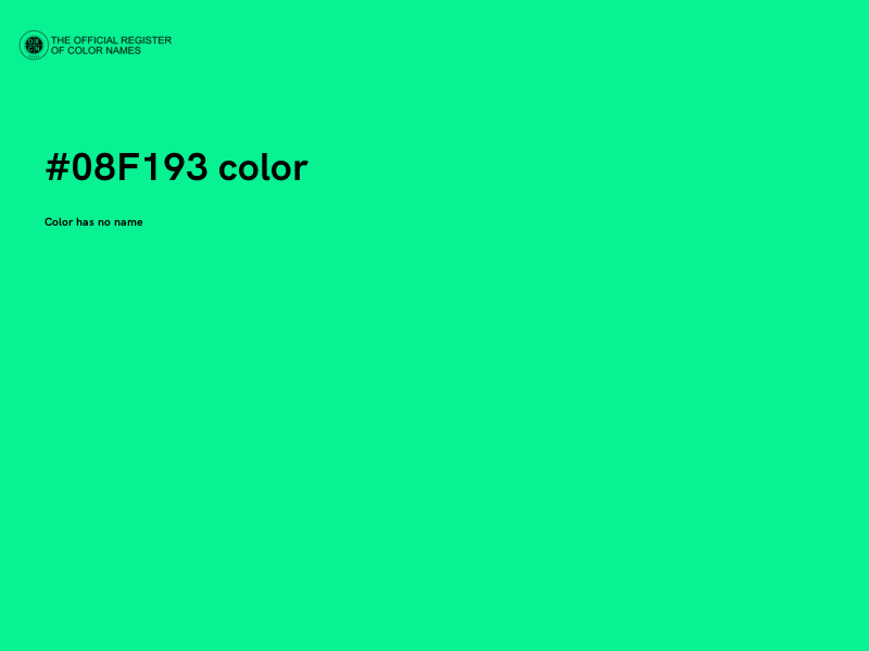#08F193 color image