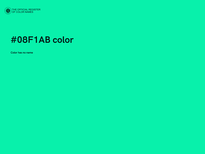 #08F1AB color image