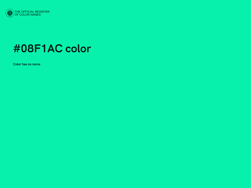 #08F1AC color image