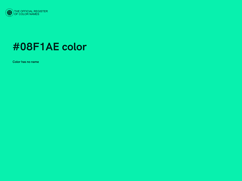 #08F1AE color image