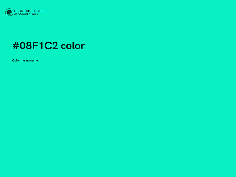 #08F1C2 color image