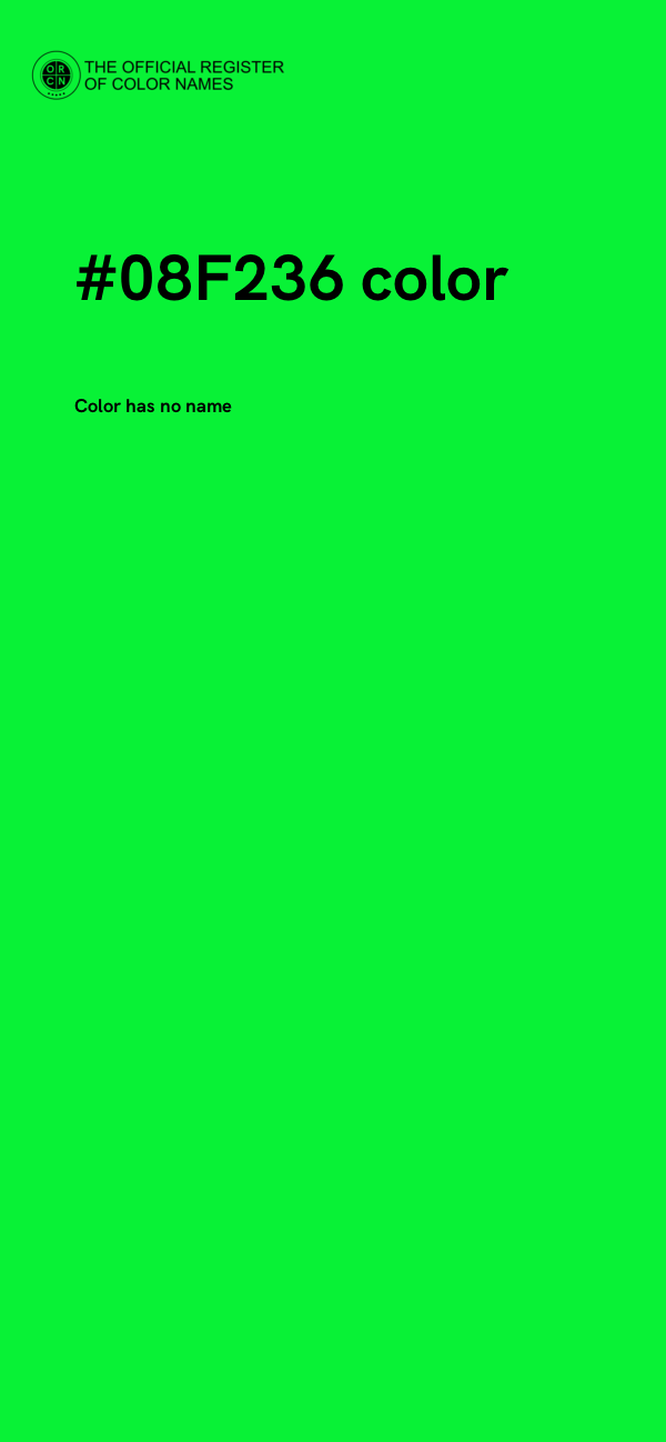 #08F236 color image