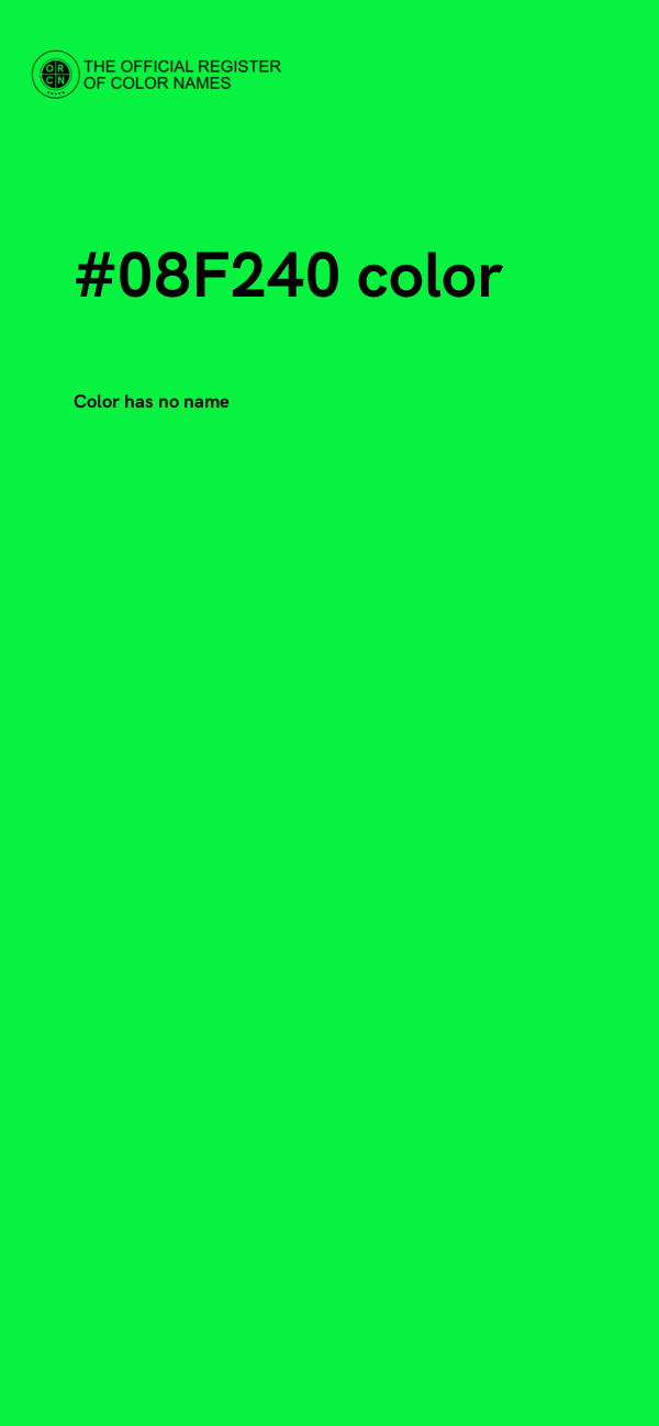 #08F240 color image