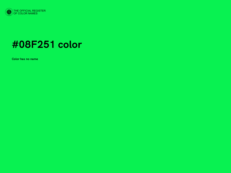 #08F251 color image