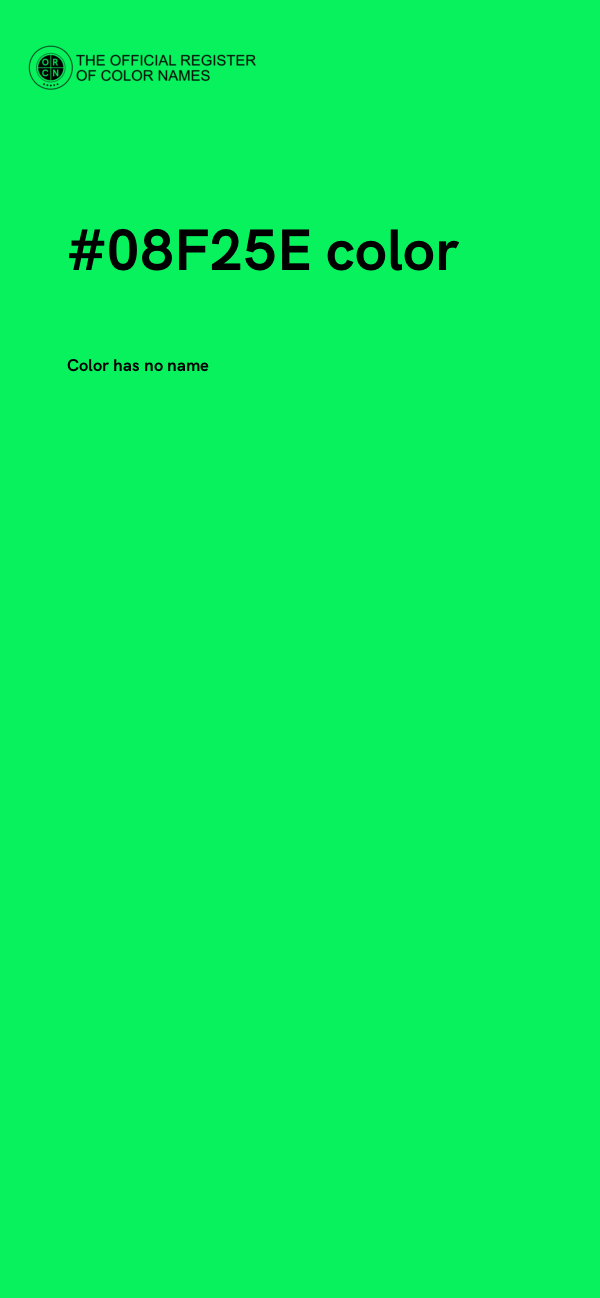#08F25E color image