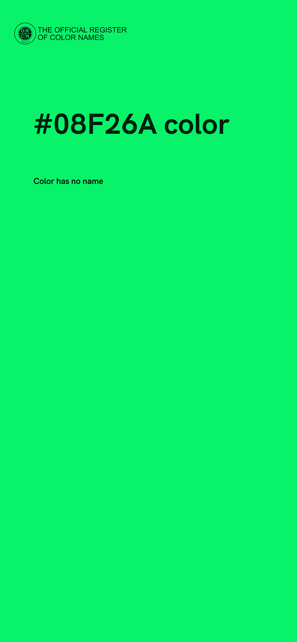 #08F26A color image