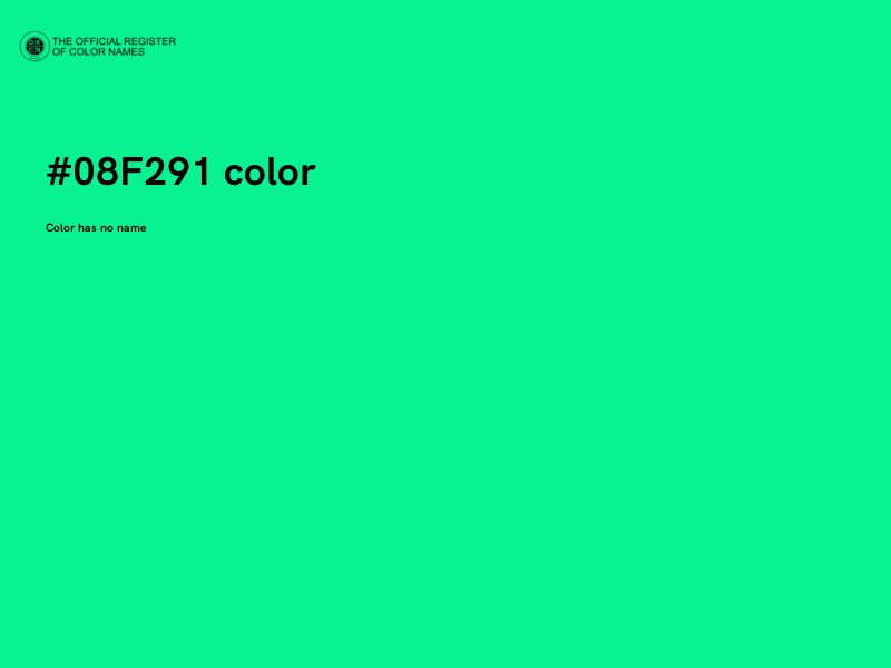 #08F291 color image