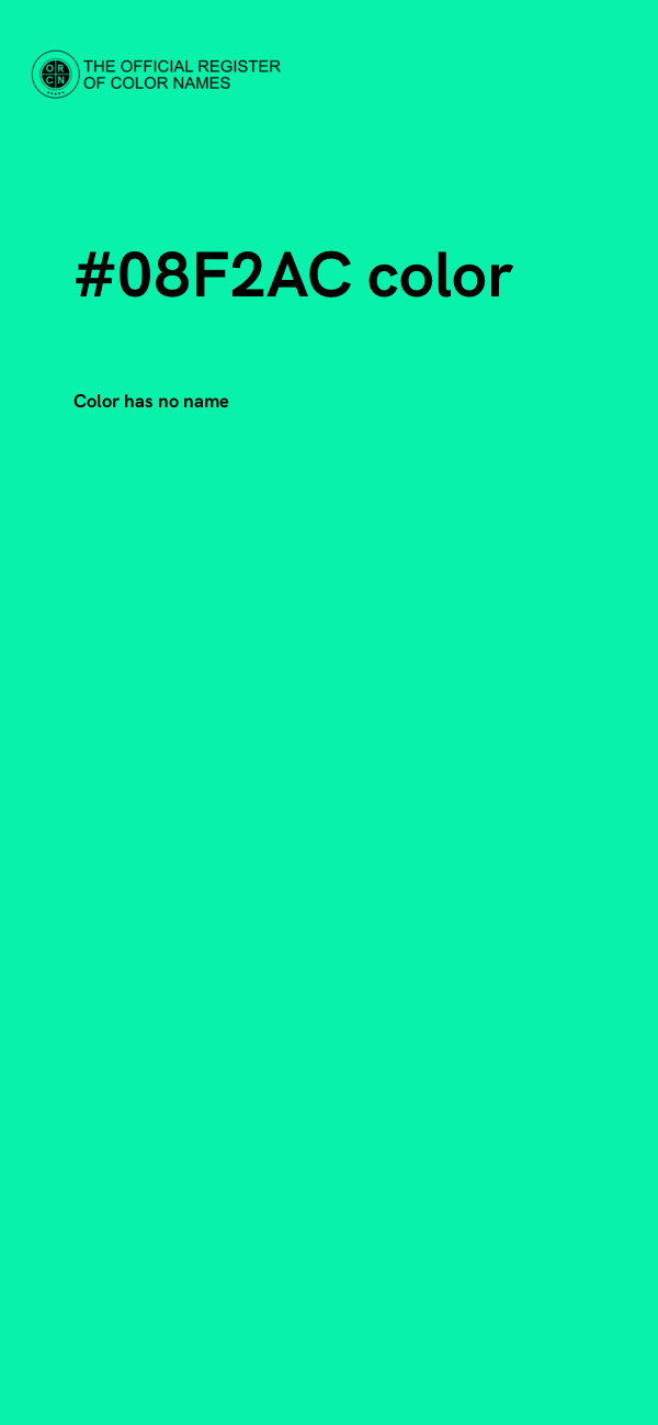 #08F2AC color image