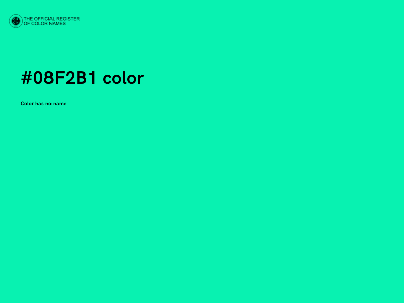 #08F2B1 color image
