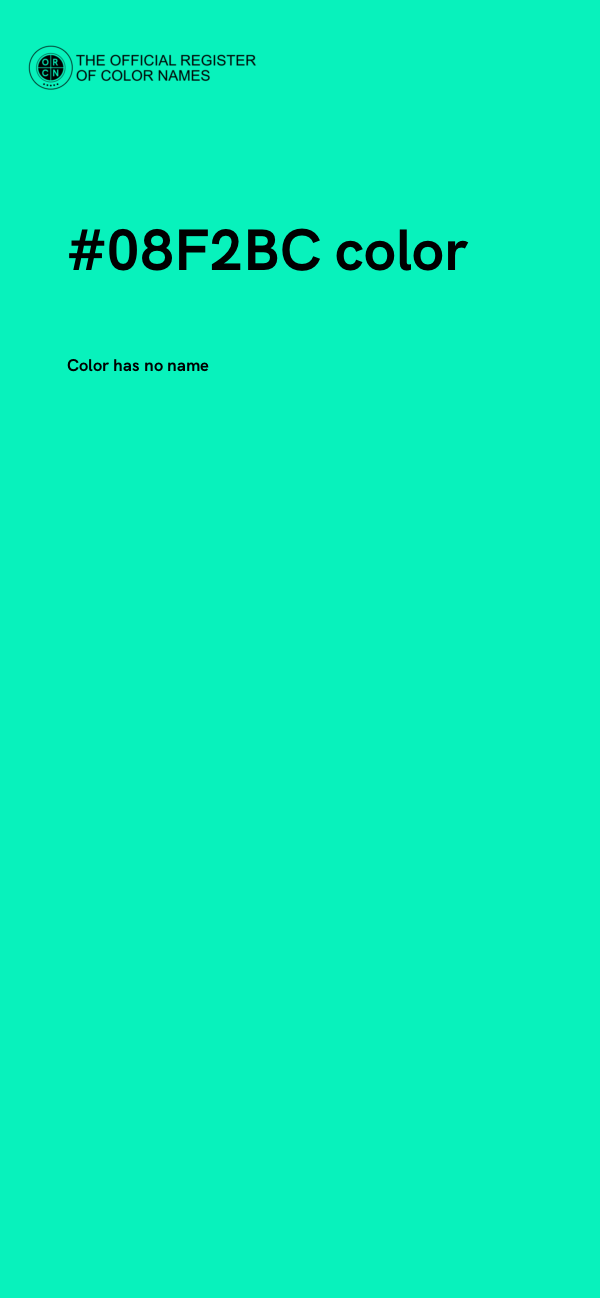 #08F2BC color image