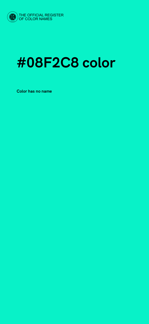 #08F2C8 color image