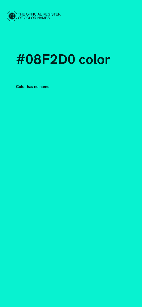 #08F2D0 color image