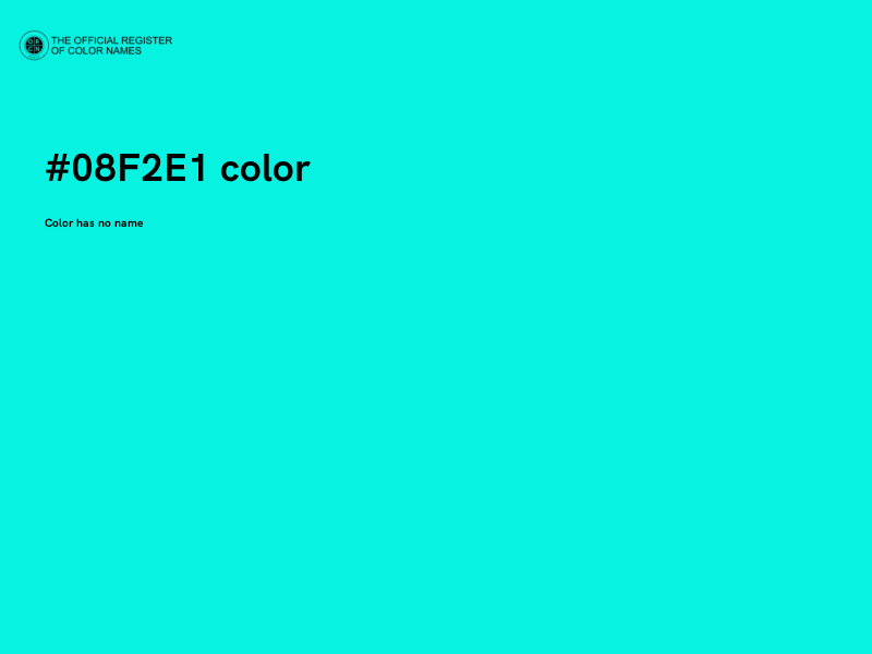 #08F2E1 color image