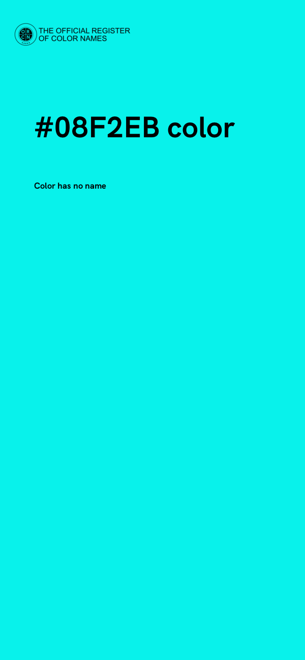 #08F2EB color image