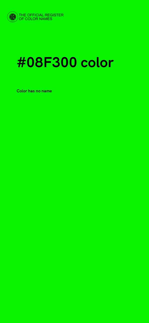 #08F300 color image