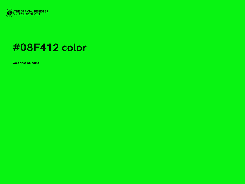 #08F412 color image