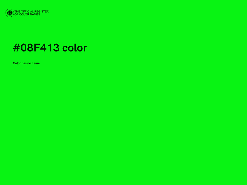 #08F413 color image