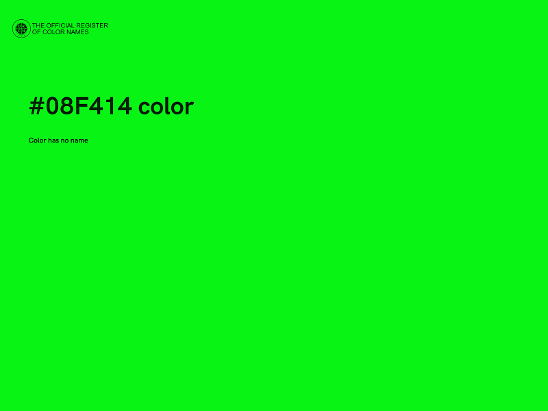 #08F414 color image