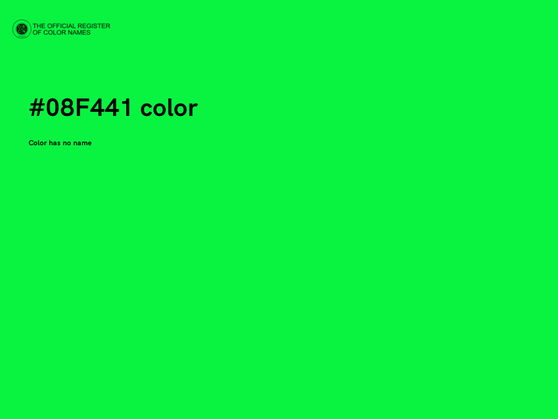 #08F441 color image