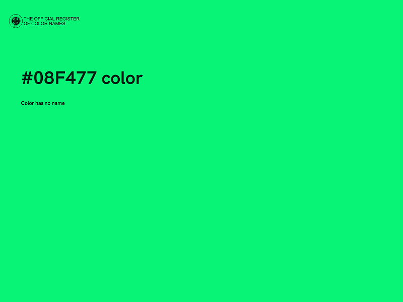#08F477 color image