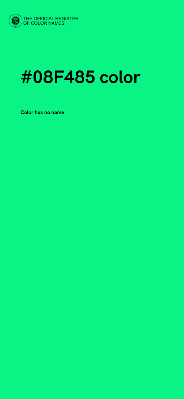 #08F485 color image