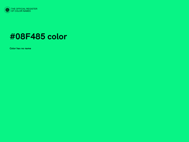 #08F485 color image