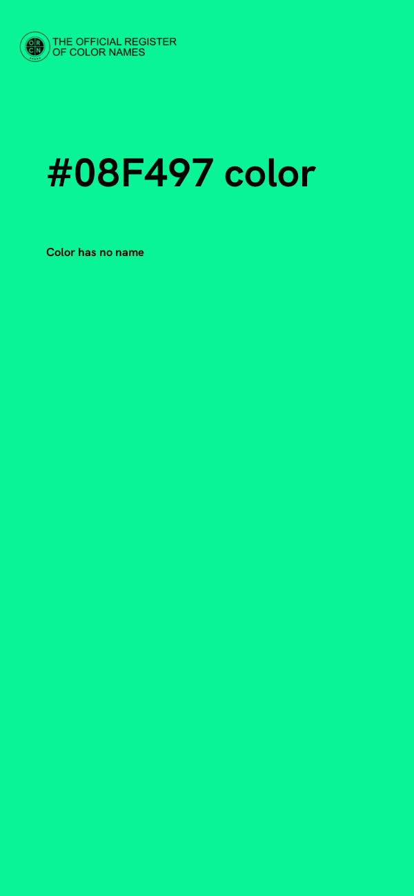 #08F497 color image