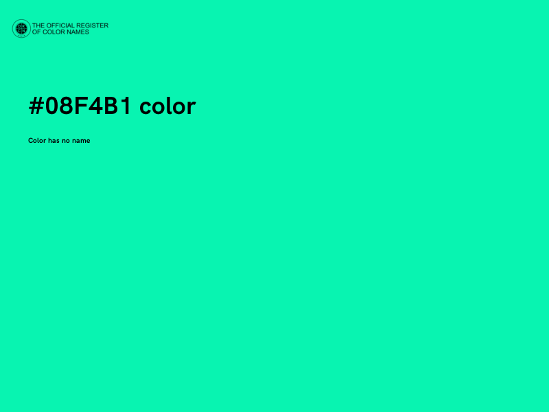 #08F4B1 color image