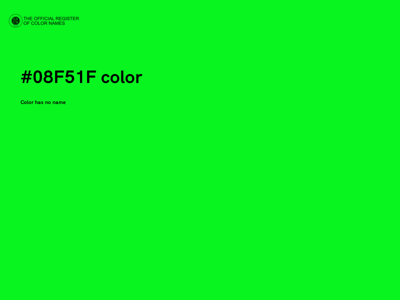 #08F51F color image