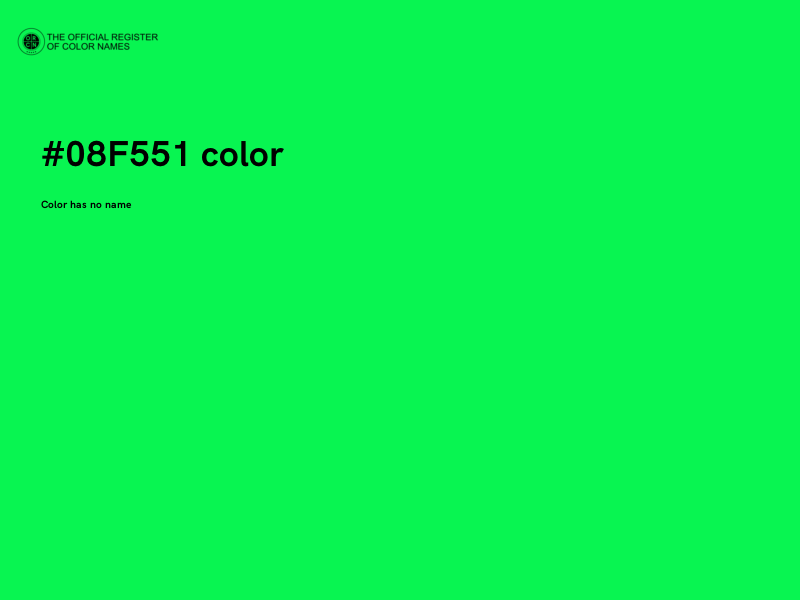 #08F551 color image
