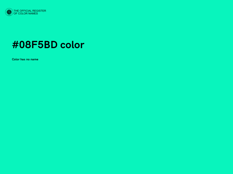#08F5BD color image