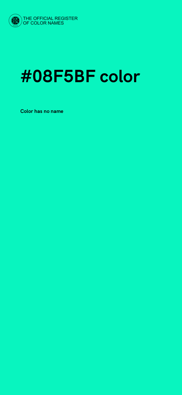 #08F5BF color image
