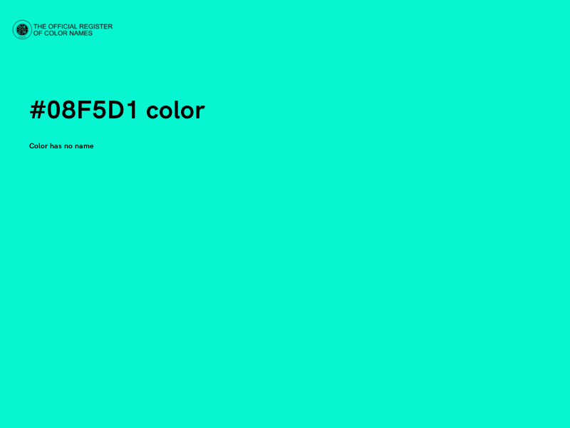 #08F5D1 color image