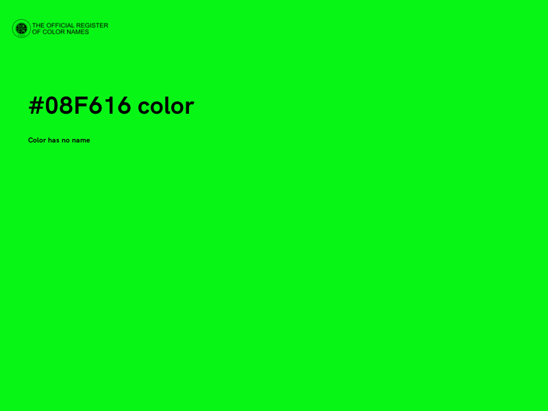 #08F616 color image