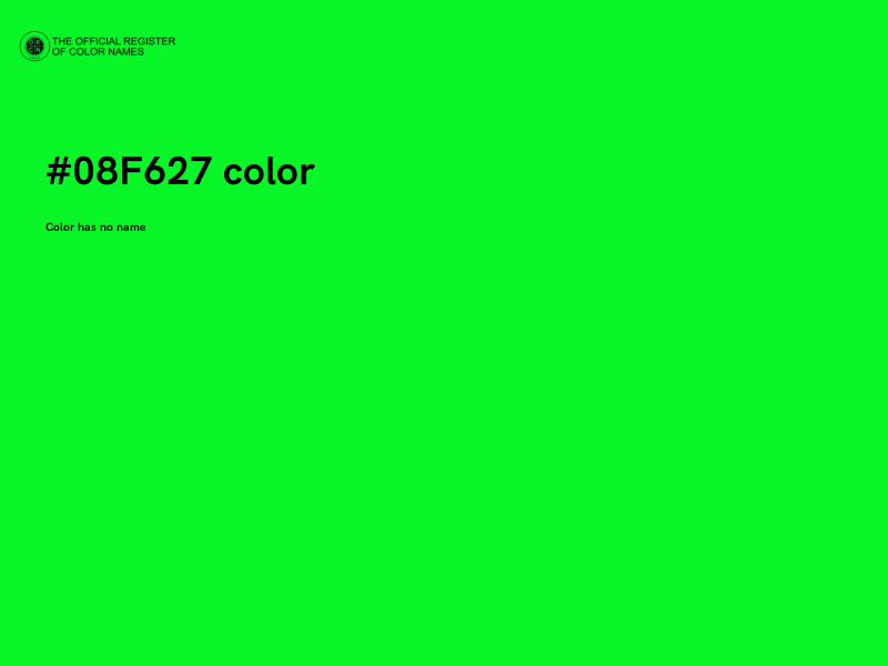 #08F627 color image
