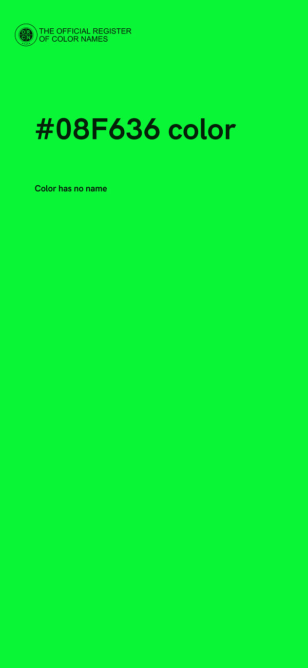 #08F636 color image