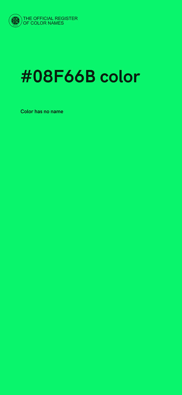 #08F66B color image