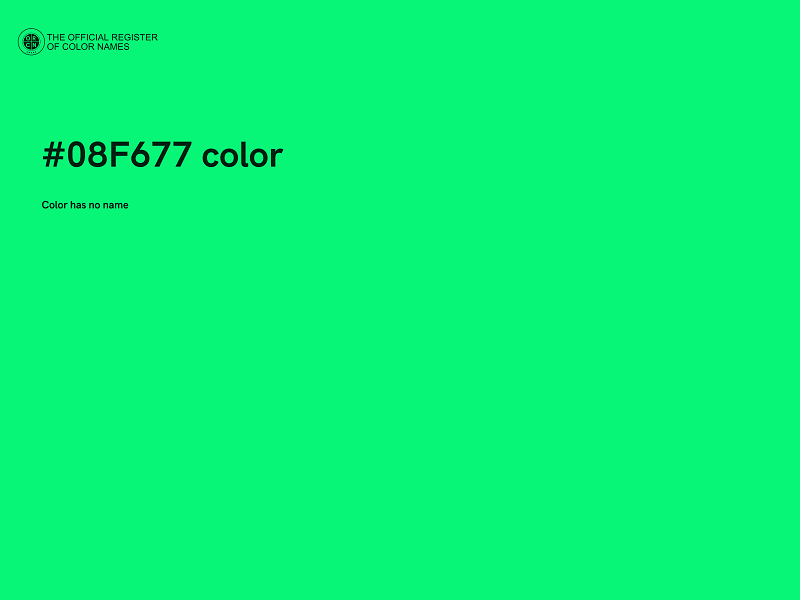 #08F677 color image