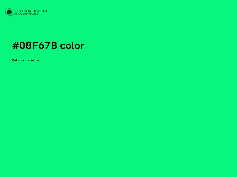 #08F67B color image