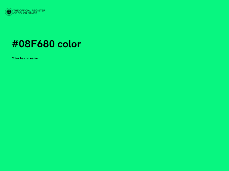 #08F680 color image