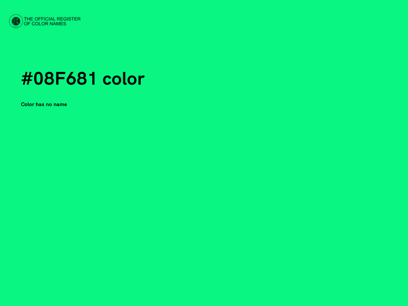 #08F681 color image