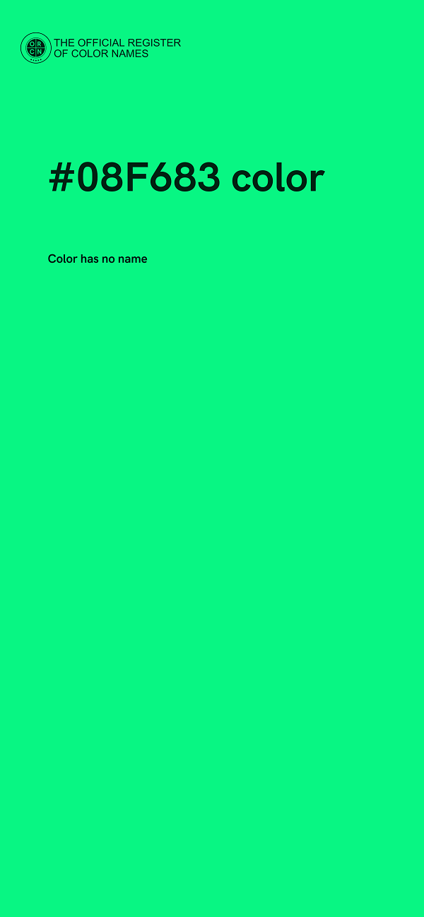 #08F683 color image