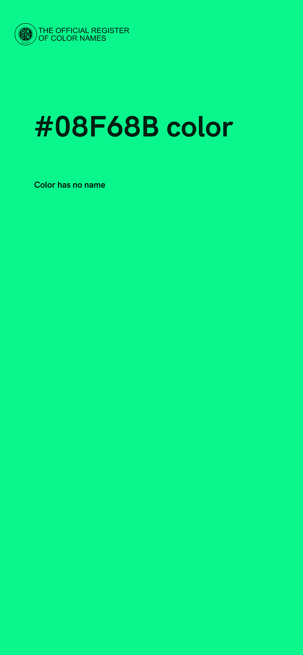 #08F68B color image