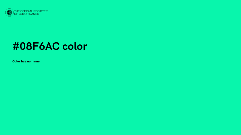#08F6AC color image