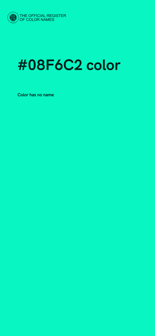 #08F6C2 color image