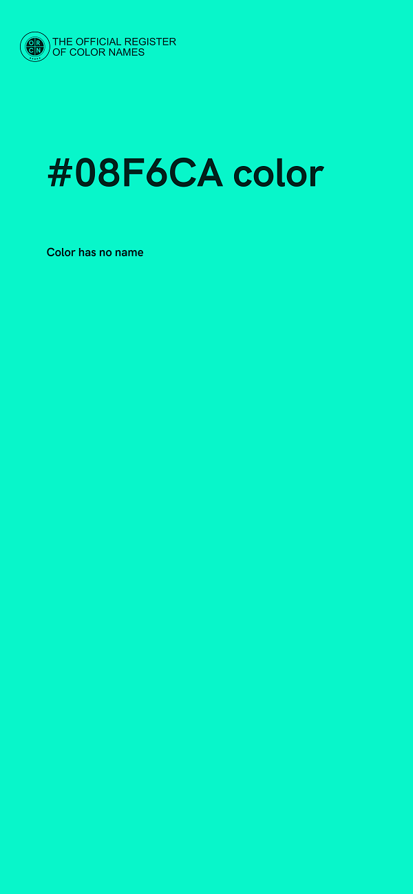 #08F6CA color image