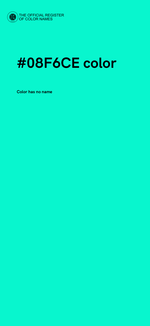 #08F6CE color image